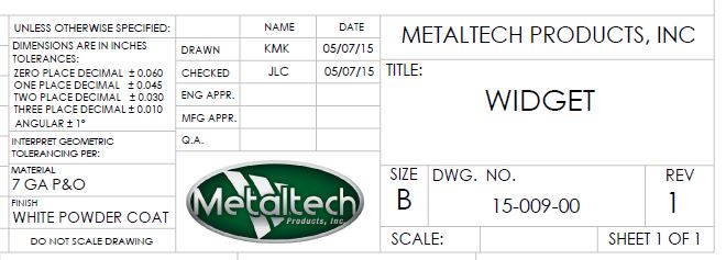 MPI Title Block