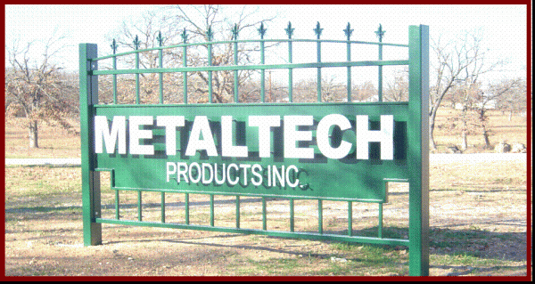 Metaltech Products Inc. entrance sign