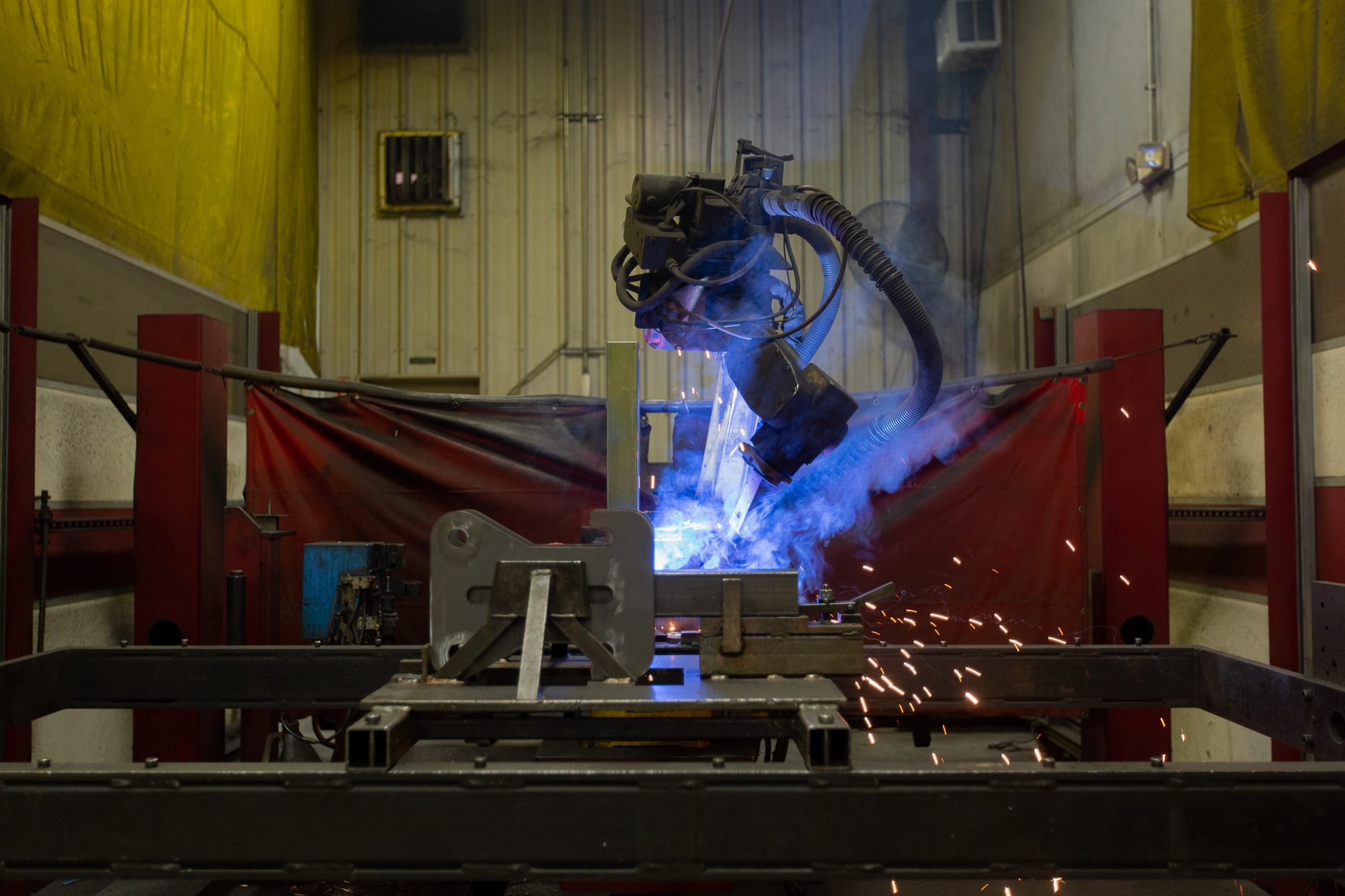 Robotic welding in action at Metaltech.